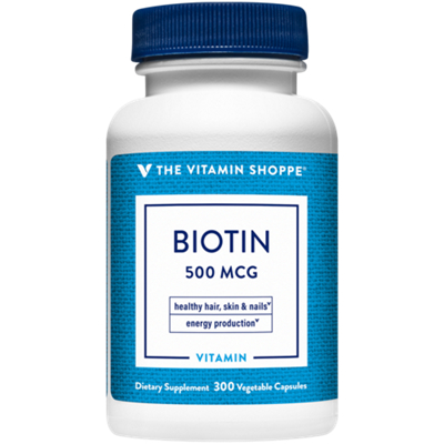 Biotin for Hair, Skin, & Nail Support - 500 MCG (300 Vegetable Capsules)
