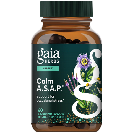 Gaia Herbs Calm ASAP Liquid Capsules bottle front