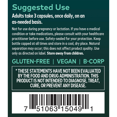 Directions for Gaia Herbs Calm ASAP Stress & Anxiety Support