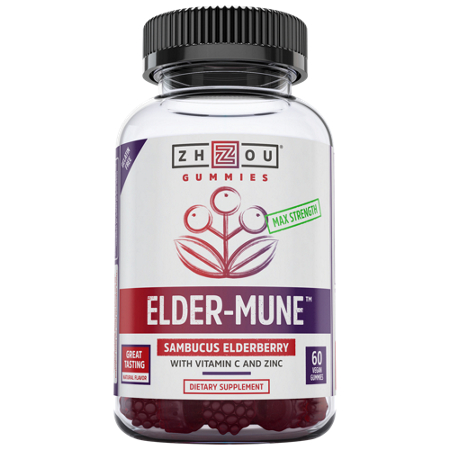 むむ Elder-Mune - Sambucus Elderberry Gummy with Vitamin C & Zinc