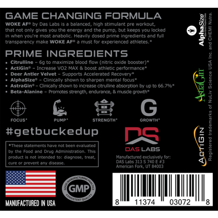 Woke AF High-Stimulant Pre-Workout Rocket Pop view 4