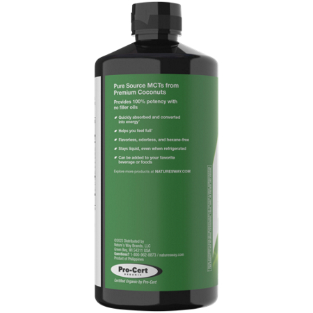 Natures Way Organic MCT Oil from Coconut bottle view 4