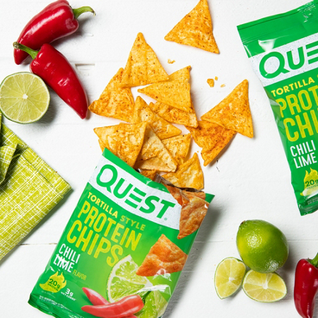 Quest Tortilla Protein Chips Chili Lime view 2