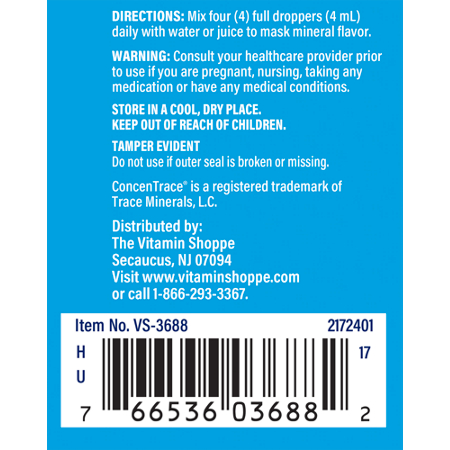 Directions for The Vitamin Shoppe Ionic Magnesium Liquid Extract 400 MG