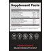 Supplement Facts label for Bucked Up RUT Testosterone Booster
