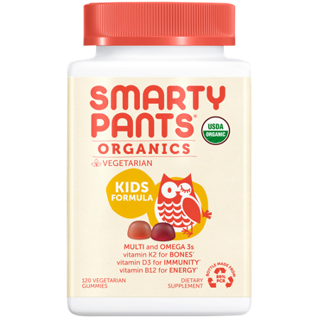 Smarty Pants Organic Gummy Multivitamin Kids bottle front