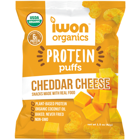 Iwon Organics Protein Puffs Cheddar Cheese view 4