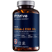 Vthrive Premium Omega-3 Fish Oil with Vitamin D3 softgels bottle front