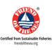 Friend of the Sea certified sustainable fisheries logo