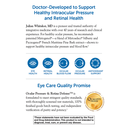 Directions for Dr Whitaker Ocular Pressure and Retina Defense 30 Capsules