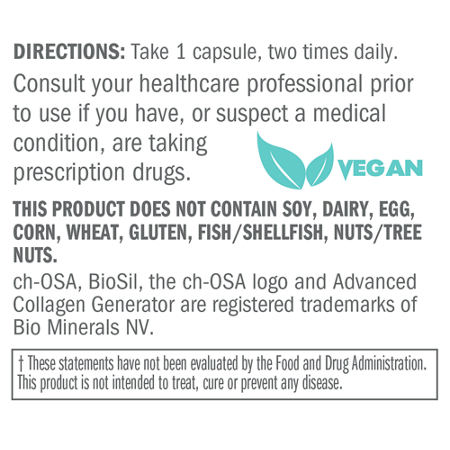 Directions for BioSil Advanced Collagen Generator Liquid Capsules