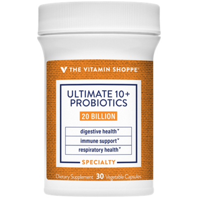 Ultimate 10+ Probiotics - Immune Support, Digestive & Respiratory Health - 20 Billion CFUs (30 Vegetable Capsules)