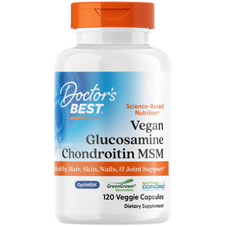Doctors Best Vegan Glucosamine Chondroitin MSM veggie capsules bottle front