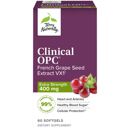 Terry Naturally Clinical OPC French Grape Seed Extract VX1 box front