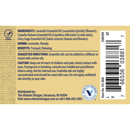 The Vitamin Shoppe Slumber Essential Oil: Tranquil Aromatherapy