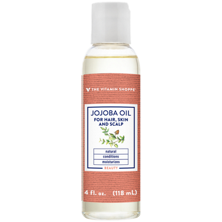 The Vitamin Shoppe Jojoba Oil for Hair Skin and Scalp bottle front
