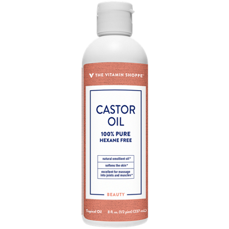 The Vitamin Shoppe Castor Oil bottle front