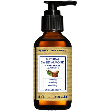 The Vitamin Shoppe Natural Sweet Almond Carrier Oil bottle front