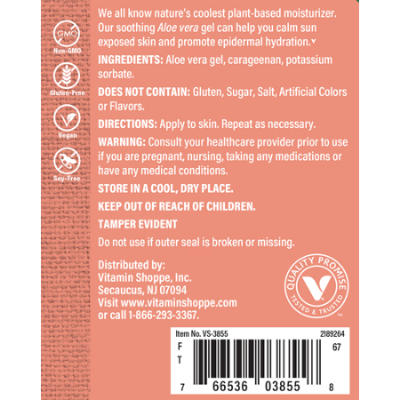 Directions for Aloe Vera Gel 99 Percent Pure