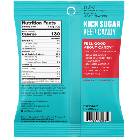 SmartSweets Berry Sweet Fish bag back