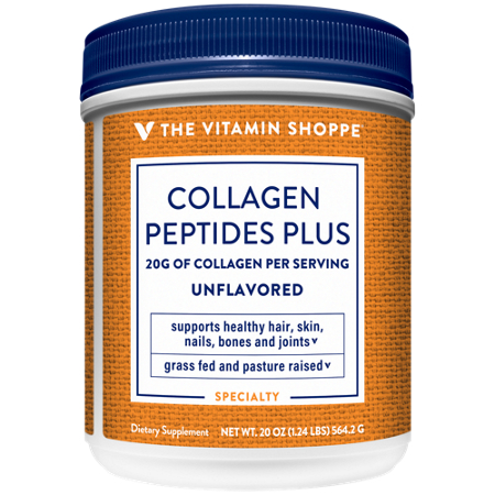 The Vitamin Shoppe Collagen Peptides Plus Powder container front