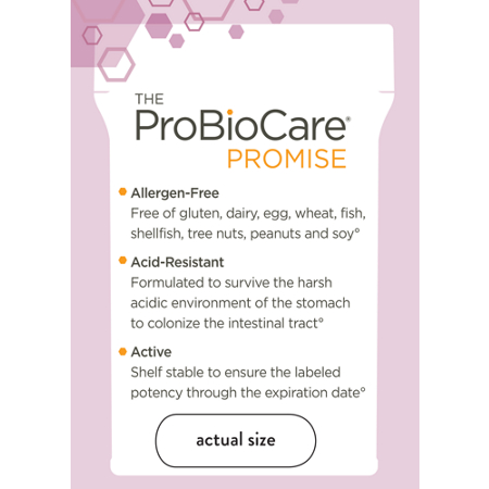 ProBioCare Promise allergen-free acid-resistant active benefits