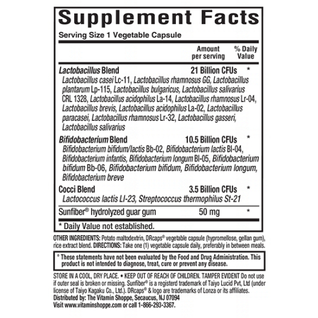 ProBioCare Probiotic 35 Billion CFU Supplement Facts Label