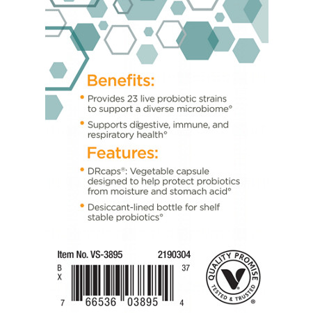 ProBioCare Probiotic label: 35 Billion CFUs capsules