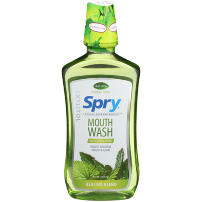 Mouthwash Healing Blend for Sensitive Mouth & Gums - Natural Herbal Mint - Made With Xylitol (16 Fluid Ounces)