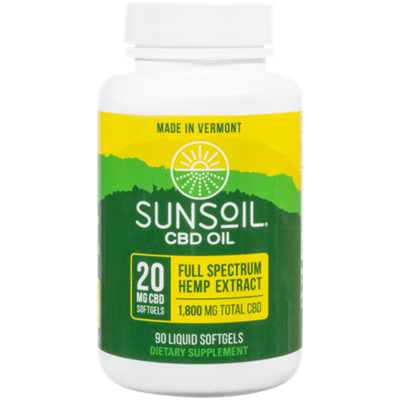 CBD Oil Full Spectrum Hemp Extract Softgels - 20 MG