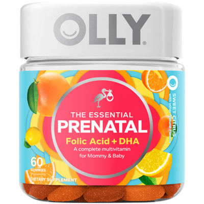 Prenatal Multivitamin Gummy with Folic Acid + DHA - Sweet Citrus (60 Gummies)