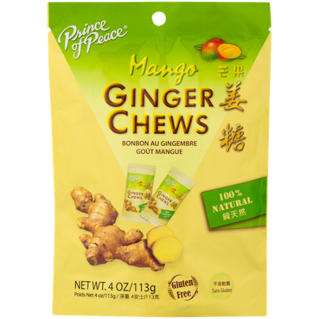 Prince Of Peace Ginger Candy Chews with Mango bag front