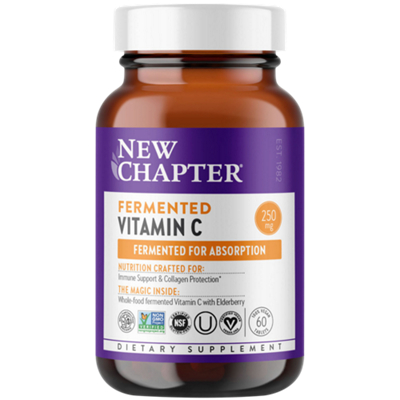Fermented Vitamin C - 250 MG + Whole-Food Herbs for Better Absorption (60 Vegan Tablets)