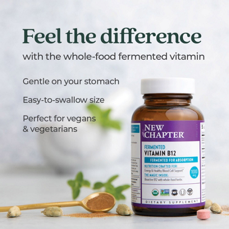 New Chapter Fermented Vitamin B12 Vegan Tablets 1000 MCG view 7