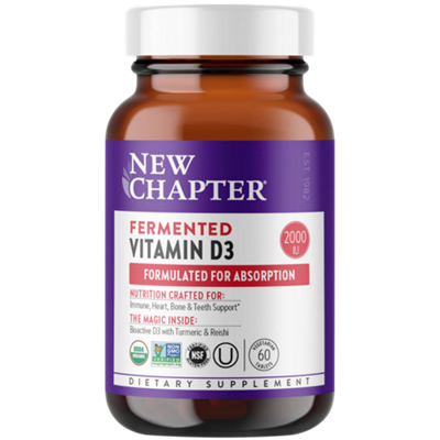 Fermented Organic Vitamin D3 - With Turmeric & Reishi Mushroom(60 Vegetarian Tablets)