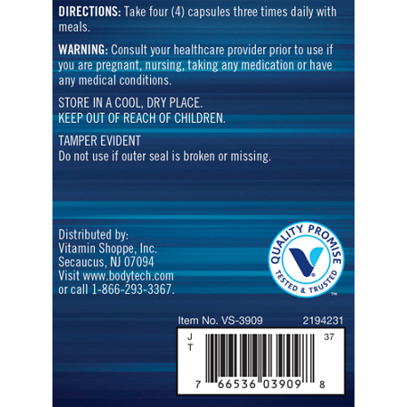 Directions for BodyTech HMB plus Vitamin D3 Vegetable Capsules