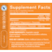 Supplement Facts label for Magnesium Threonate Supports Brain Health capsules