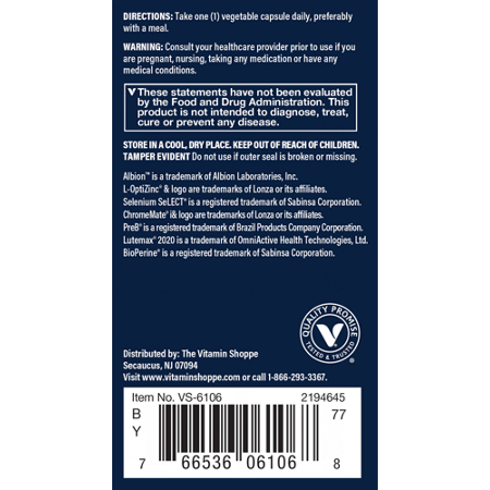 Directions for Vthrive Once-Daily Bioactive Multivitamin for Men 50 Plus