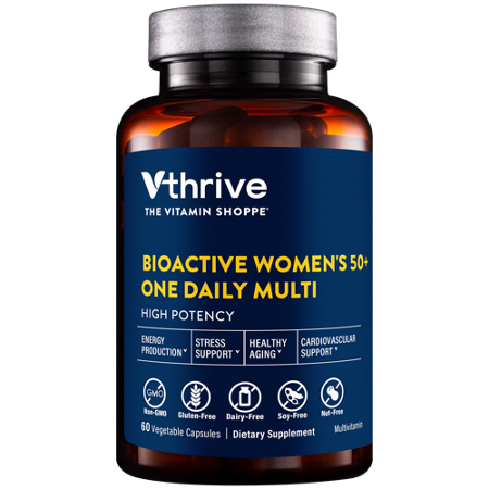 Vthrive Once Daily Bioactive Multivitamin for Women 50 plus bottle front