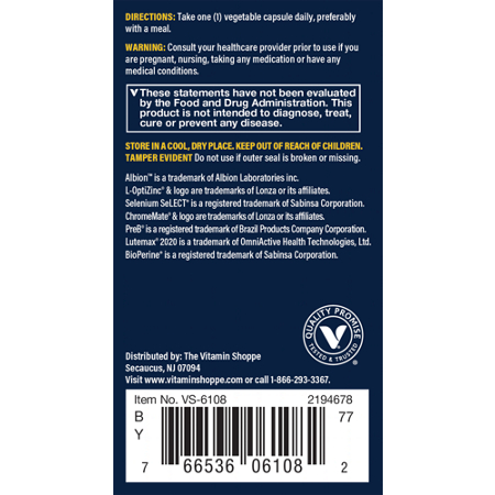 Directions for Vthrive Once-Daily Bioactive Multivitamin for Women 50