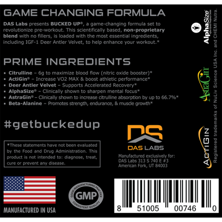 Bucked Up Pre-Workout Killa OJ view 5