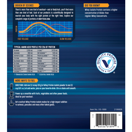 BodyTech Whey Protein Isolate Powder Cinnamon Cereal view 4