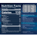 Supplement Facts label for BodyTech Whey Protein Isolate Powder Fruity Cereal