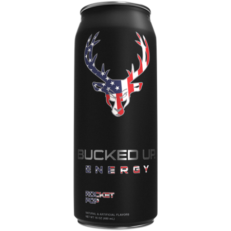 Bucked Up Energy Drink Rocket Pop can front