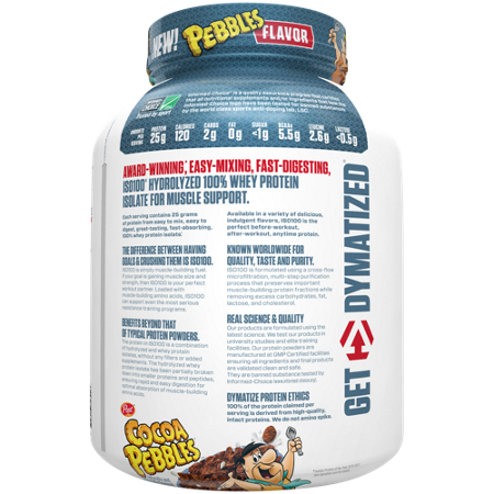 Dymatize Nutrition ISO100 Hydrolyzed Whey Protein Isolate Cocoa Pebbles view 4