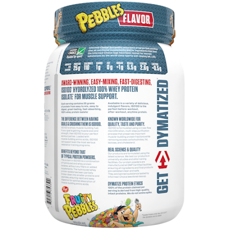 ISO100 Hydrolyzed 100 Whey Protein Isolate Fruity Pebbles view 4