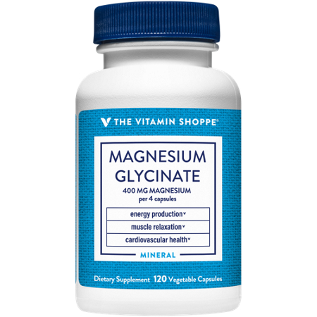 The Vitamin Shoppe Magnesium Glycinate capsules 400 MG front