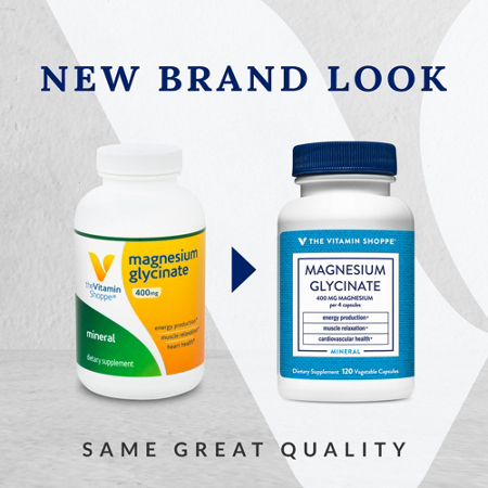 The Vitamin Shoppe Magnesium Glycinate 400 MG capsules view 2