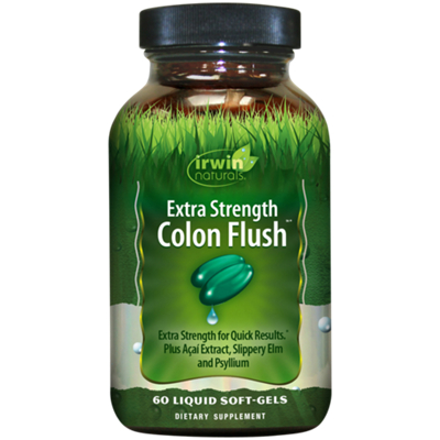 Extra Strength Colon Flush with Acai Extract, Slippery Elm and Psyllium (60 Softgels)