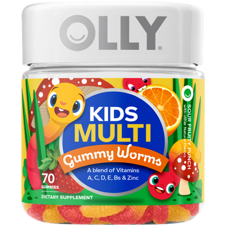 Olly Kids Multivitamin Gummy Worms bottle front